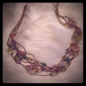 Multi color beaded necklace